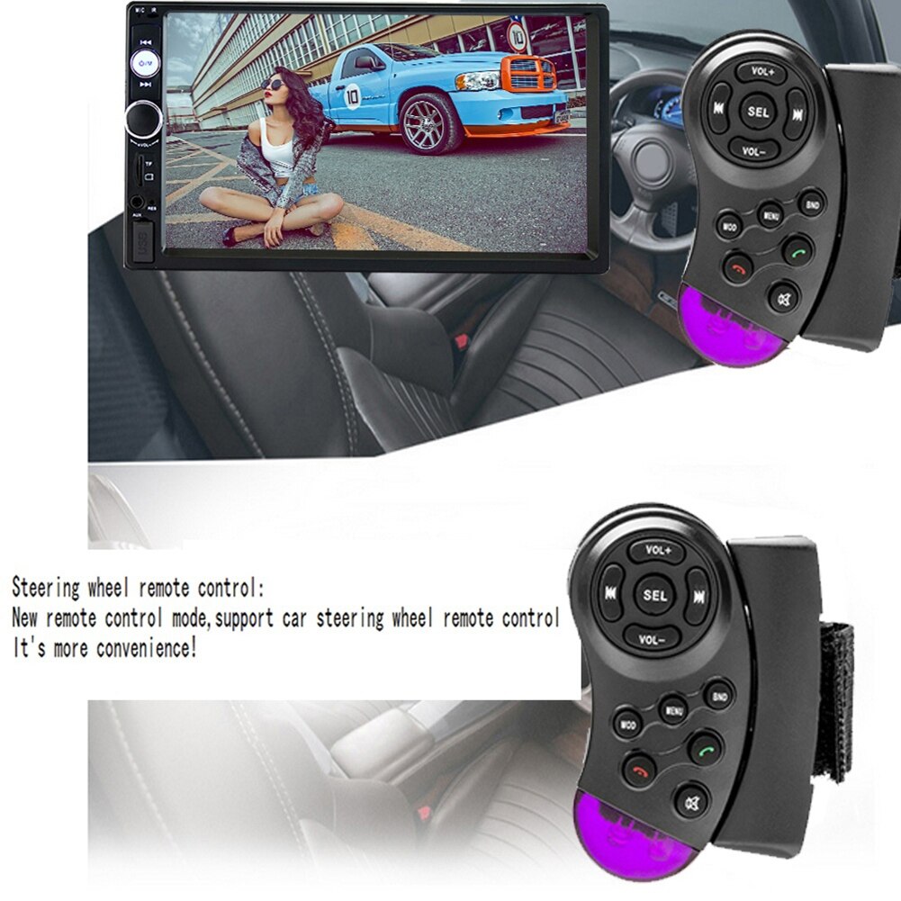 Car MP5 Player 7023B 7 Inch Full HD 2 DIN Car Bluetooth Touch Screen Stereo Radio with Rearview Camera bluetooth адаптер aux