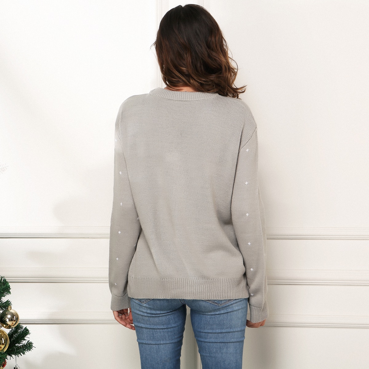 Plus size xl trøje pingvintrøjer julemanden julemønstrede grimme juletrøjer toppe til mænd kvinder pullovere