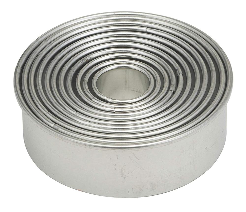 14/11/7 pcs Round Cookie Biscuit Cutter Set Circle Pastry Mold Forms for Donut and Scone Making Mold Form Fondant Tools