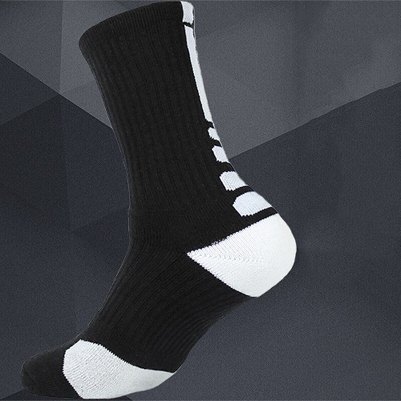 Basketball sokker fortykket håndklæde bund sokker herre #39 sokker lange rør udendørs sport høje sokker producenter: Hvid sort