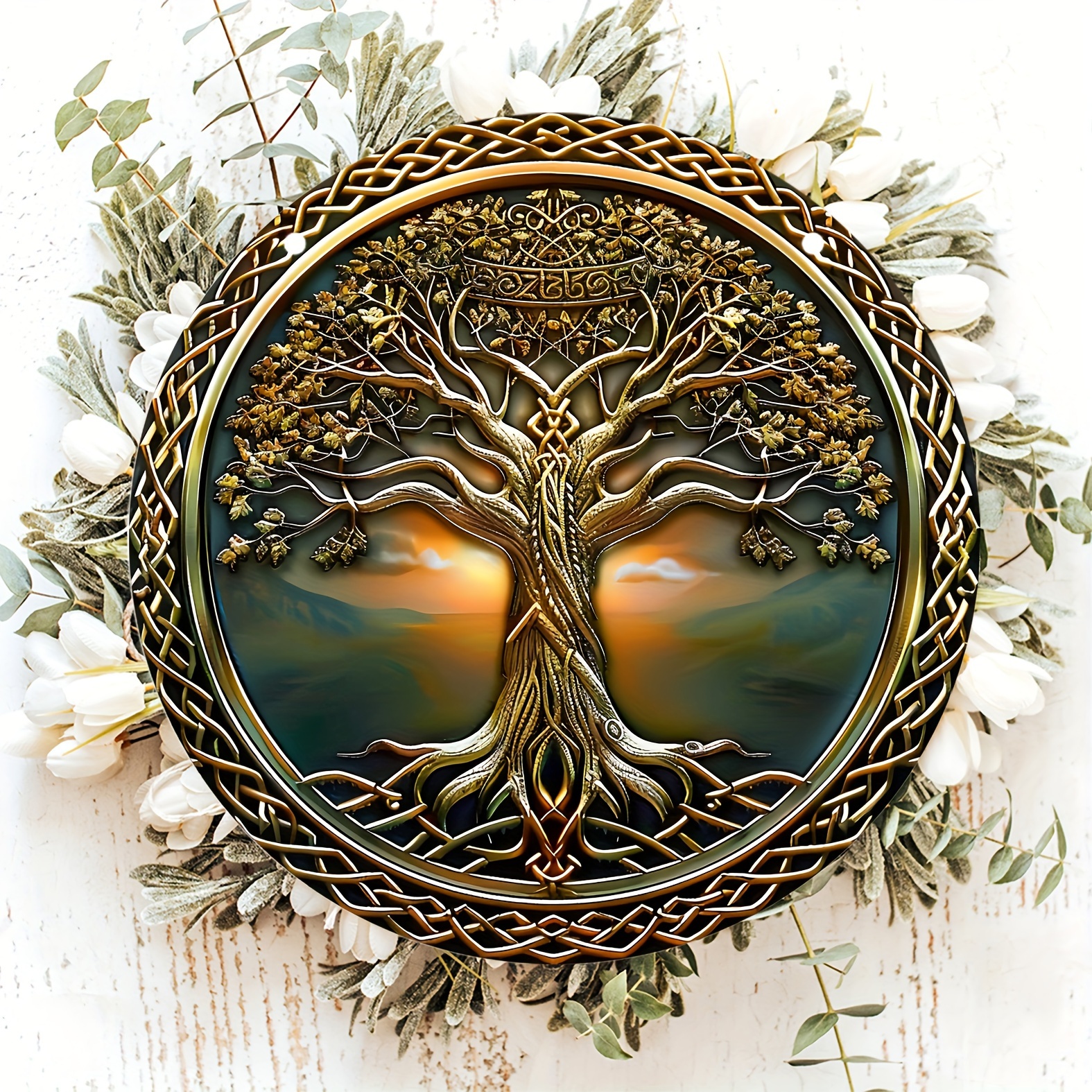 Tree of Life Sign, Acrylic Sign, Window Hanging Ornaments, Circular Sign, Window, Porch, Wall, Home, Room Decoration: M