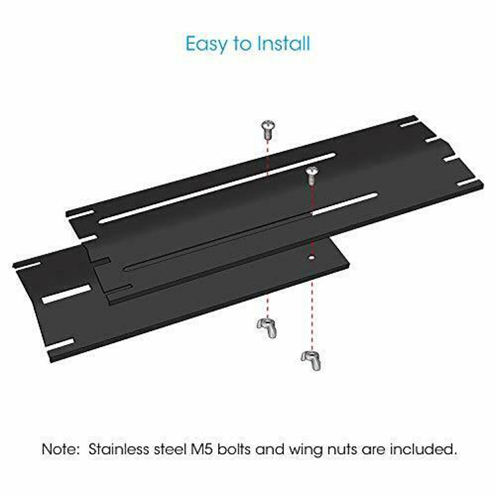 4pcs Barbecue Heat Plate, Heavy Duty Adjustable Porcelain Steel Heat Shield Gas Burners Flare Ups Protection