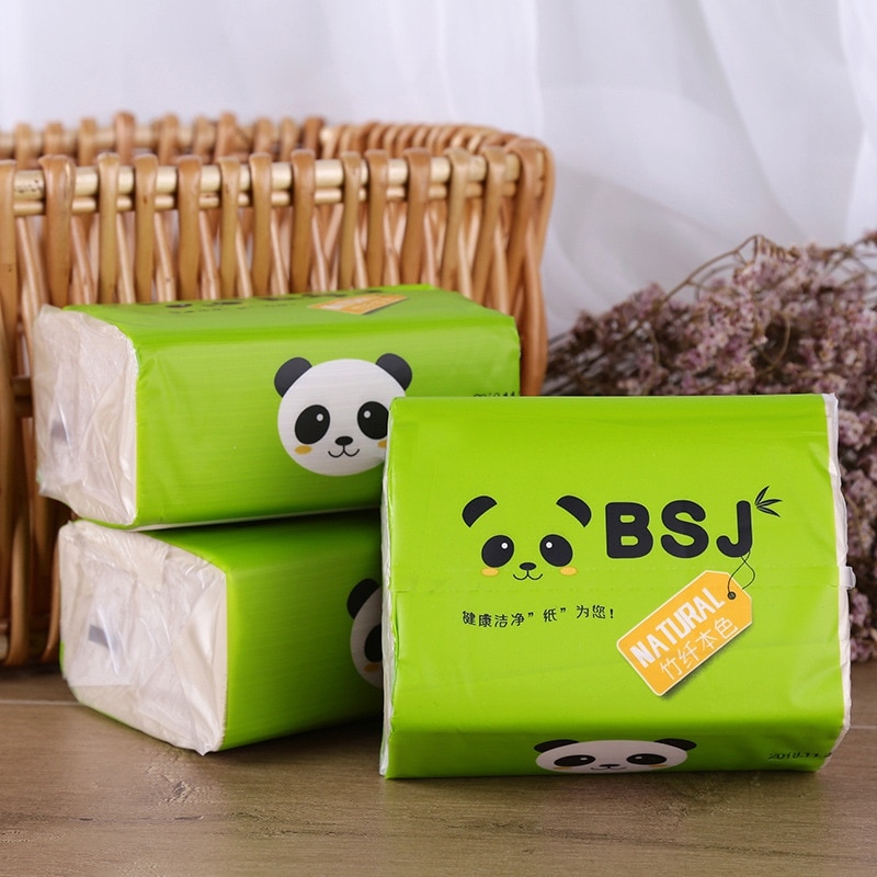 Household Natural Color Panda Paper Towels For Home Kitchen Cleaning Tools Accessories Cleaning Toilet Papers 100 Sheets