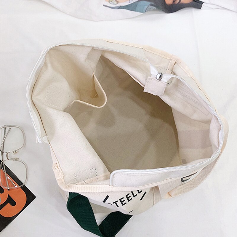 Canvas schoudertas eco herbruikbare boodschappentas opvouwbare tassen voor vrouwen grote casual handtassen