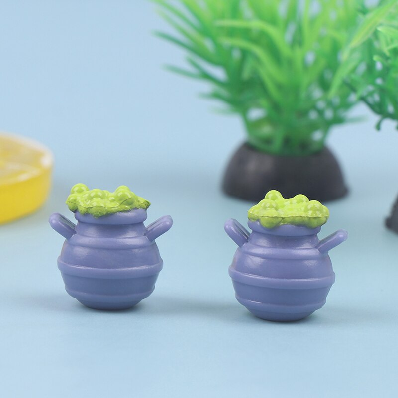 2 sztuk w skali 1:12 żywica domek dla lalek miniaturowe doniczkowe doniczki Model roślina doniczkowa lalki wystrój domu