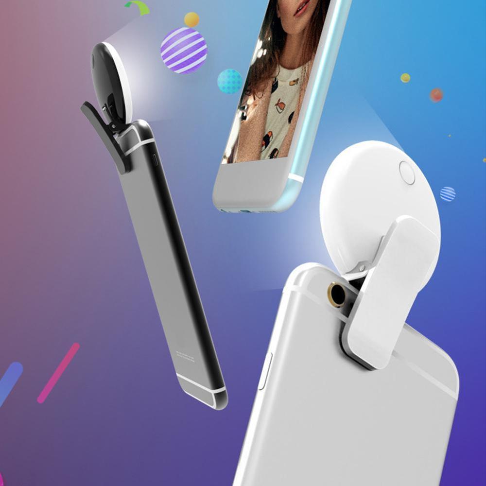 Mobile Phone LED Selfie Ring Light Portable Circle Fill Phone Light Clip For Cell Photography Rechargeable Lamp Beauty Came