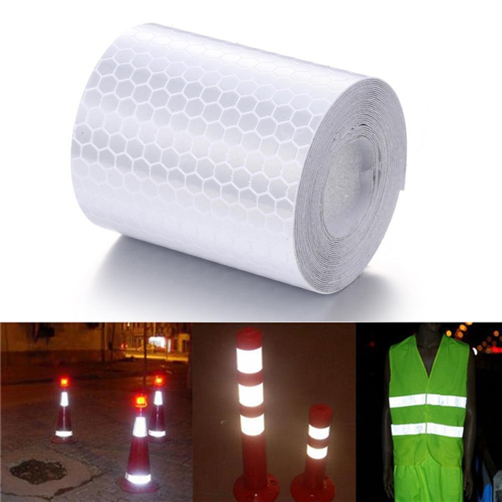 Ruban adhésif réfléchissant 5cm x 100cm pour voiture, avertissement de sécurité, autocollant pour camion, moto, vélo, voiture