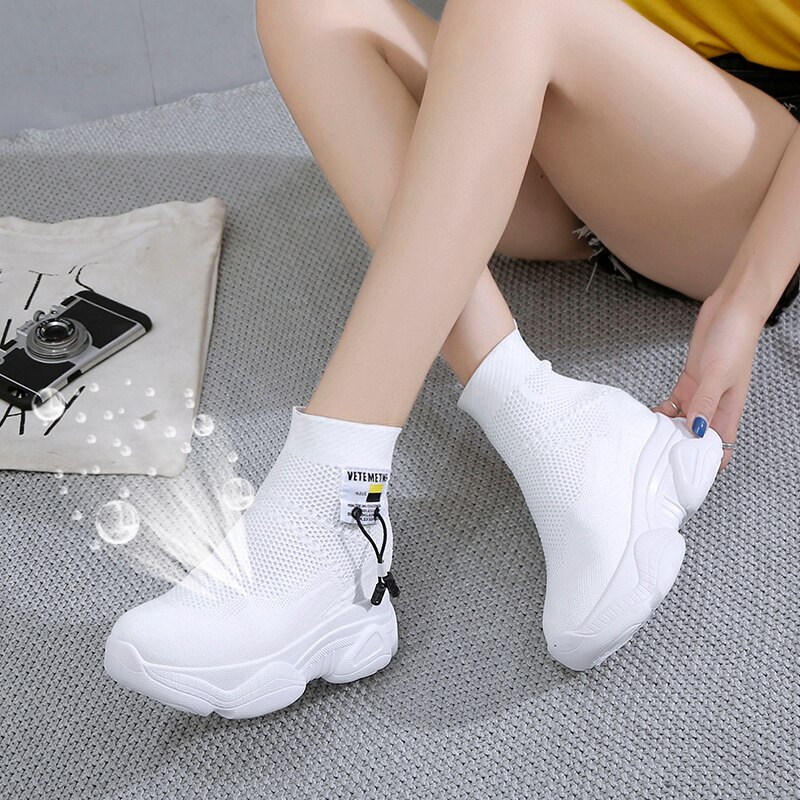 Zapatillas de calcetín para mujer, zapatillas cómodas de malla de , calzado para mujer NVX70