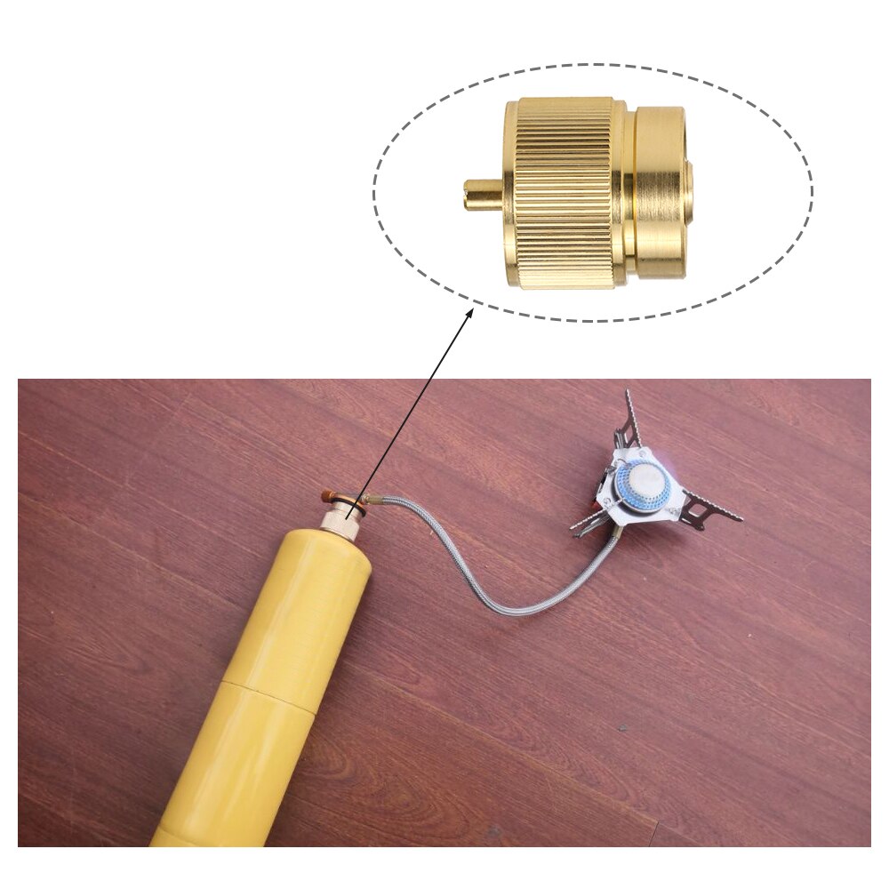 Lixada propan bränsletankadapter lindalventilutgång campingugntank konvertera mapp gastankadapter 1 lb cylinder ingång