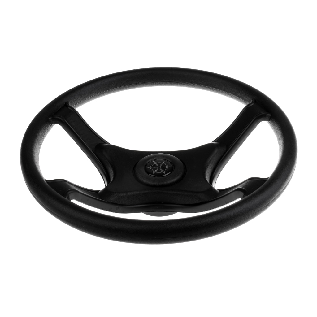 Universal 13 inch Marine Sports Boat Pontoon Steering Wheel 4 Spoke 3/4 inch Shaft