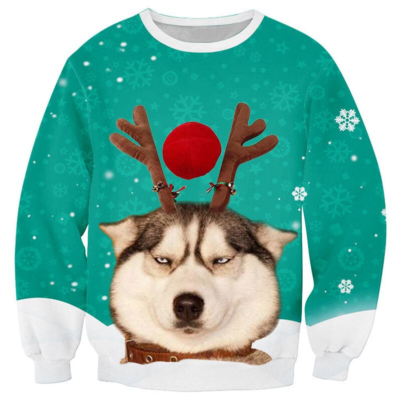 Loveternal Unisex Lelijke Kerst Truien 3D Print Lelijke Kerst Trui