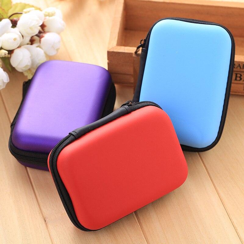 Electronic Digital Organizer Bag Mobile Phone Data Cable Charger Accessories Box Portable Headset Bag Solid Color Tote Case