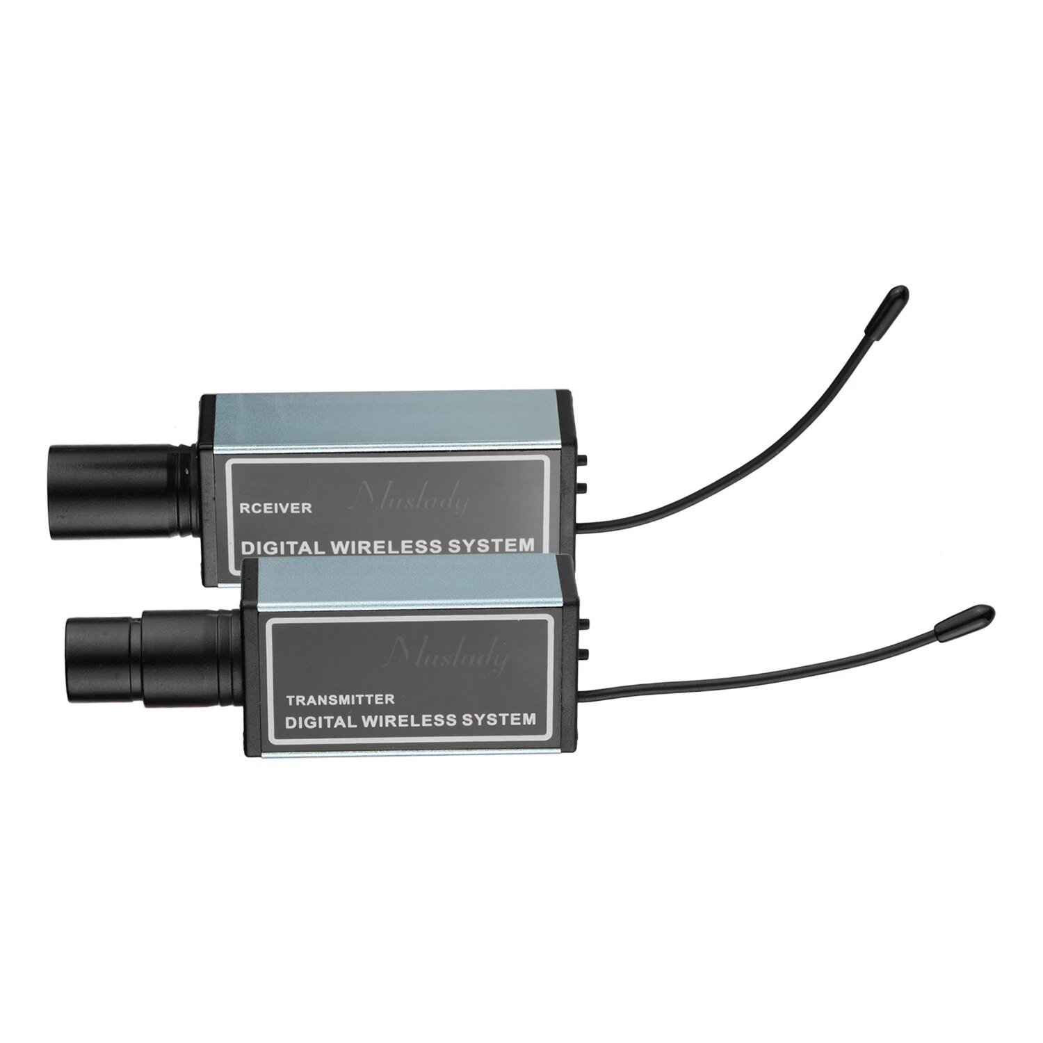 Muslady ur -4 digitalt trådløst mikrofonsystem med xlr transmitter modtager indbygget lithium batteri tilslut