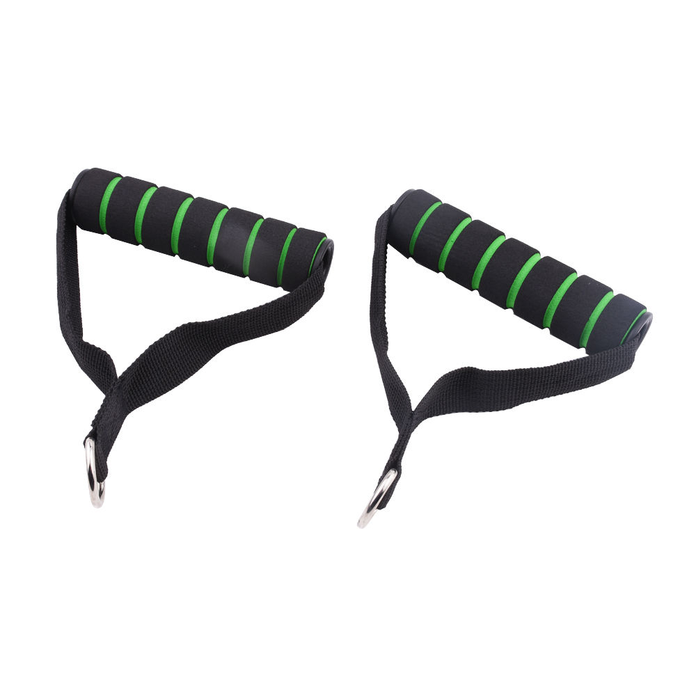 Weerstand Band Handvat Touw Bar Attachment Stuur Station Fitness Tricep Oefening Gym Training Accessoires: green