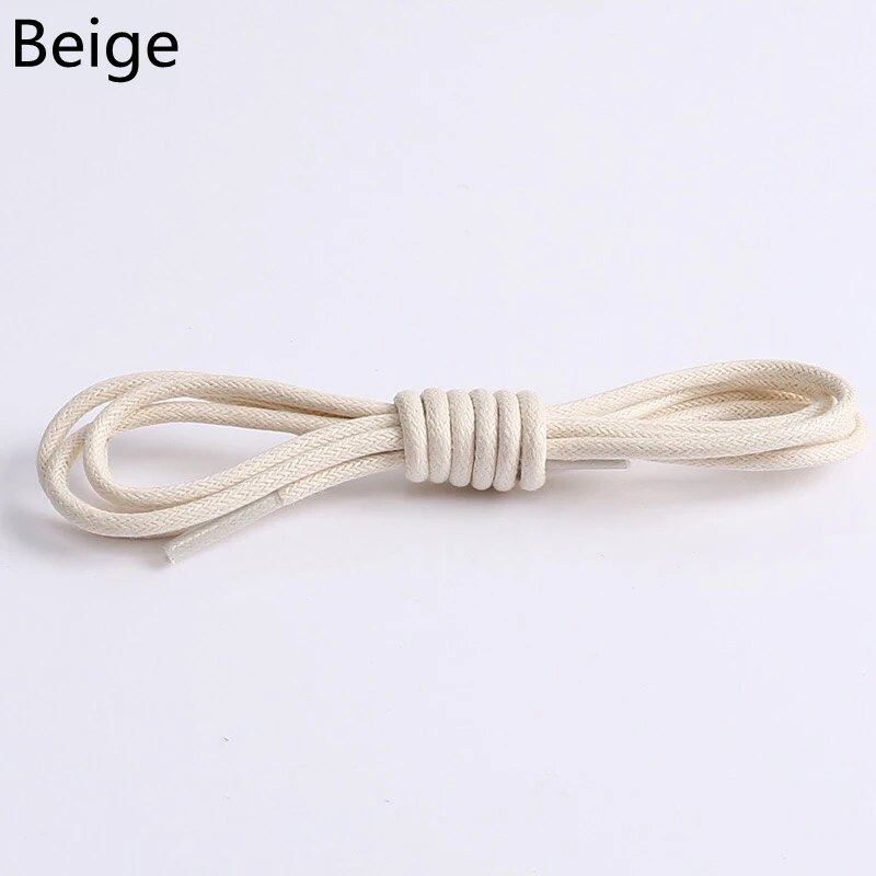 1 Paar Waxed Katoen Ronde Schoenveters Lederen Waterdichte Schoenveters Heren Laarzen Schoenveter Schoenveter Lengte 80/100/120/140Cm P2: Beige / 140Cm
