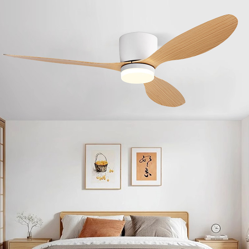 Led-lampa dc-motor modern takfläkt kök vardagsrum matsal hushåll hög luftvolym fjärrkontroll pendellampa