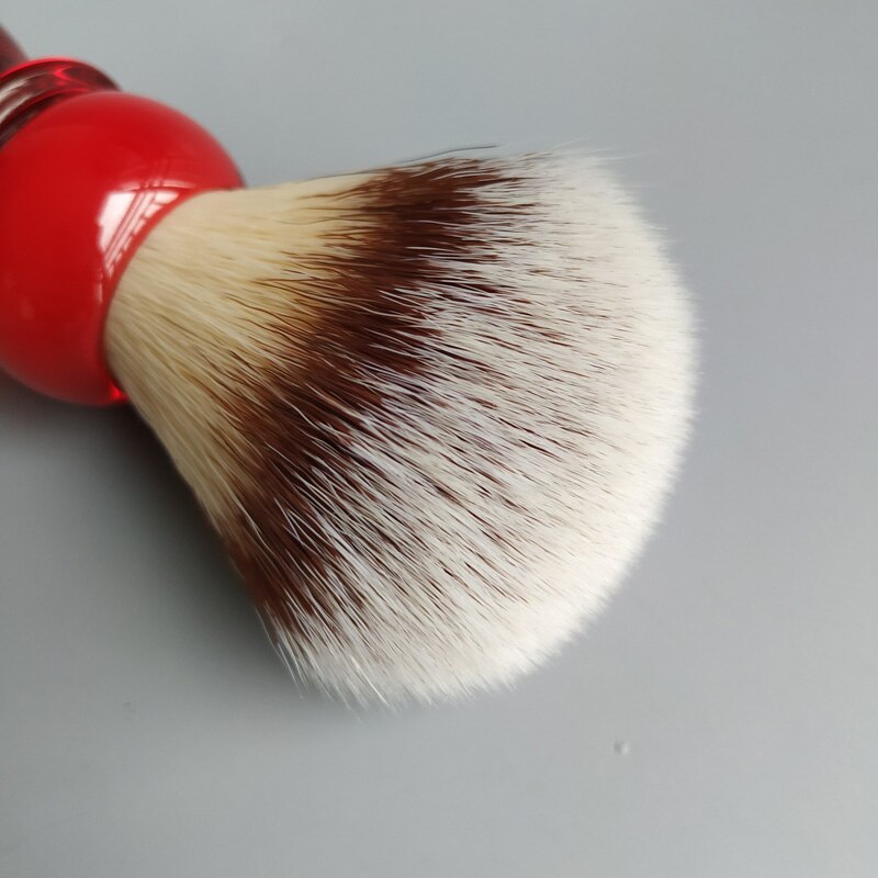 Dscosmetic regina rossa a mano T4 morbidi capelli sintetici pennello da barba