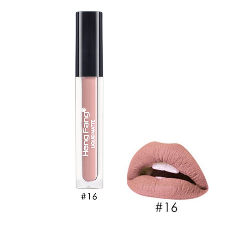 de herramientas de maquillaje mate pintalabios Azul Rojo labial de larga duración colorido: 16