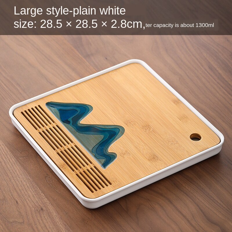 Plateau à thé japonais plateau à thé en bambou Simple maison hôtel voyage Kung Fu stockage de l'eau plateau à thé Table à thé Table à thé chinoise plateau en bois: tea tray10