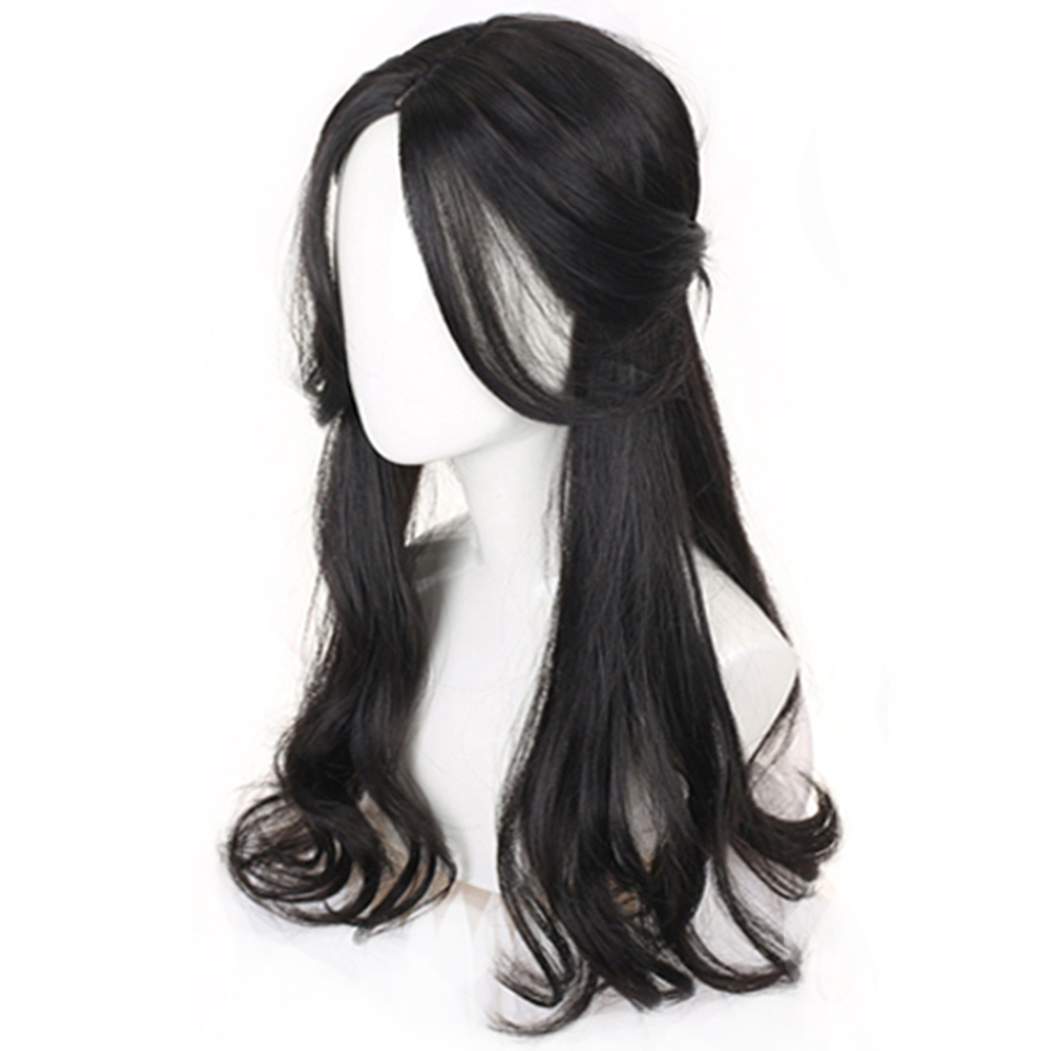 HOUYAN 22 Inch Long Wavy Wig with Bang Red Hair Cosplay Wig Heat Resistant Synthetic Hair Wigs: P18/22