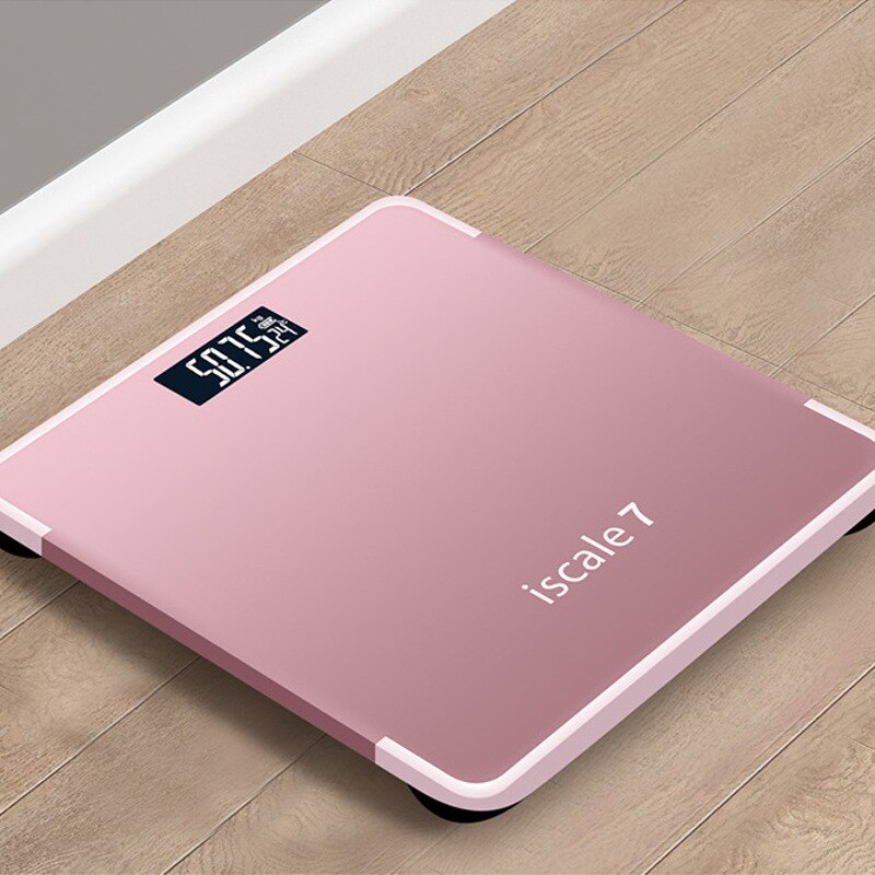 Badkamer Floor Lichaamsgewicht Glas Intelligent Smart Weegschalen Lcd Elektronische Weegschalen Home Digitale Lichaamsvet Schaal Xc: Rose Gold