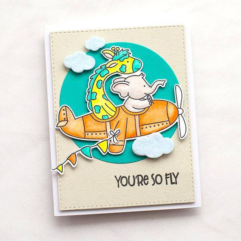 Butterfly Litlle Girls Animals Bear Deer crocodile Clear Stamps set and Coordinating dies For Scrapbooking Craft Die Cut Card