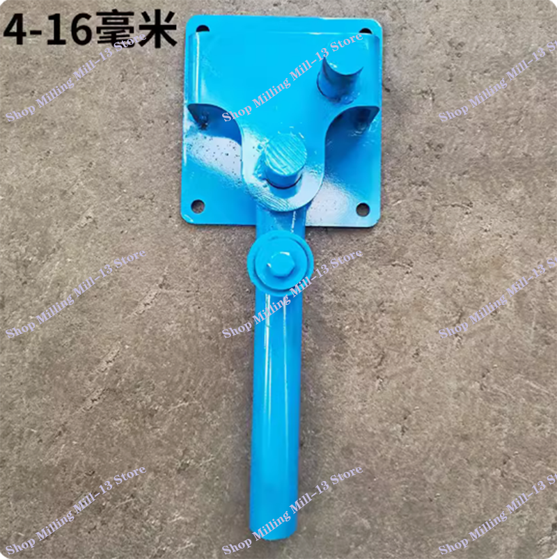 Dobladora Manual de barras de refuerzo, herramienta portátil de construcción, dobladora de edificios, herramientas de reparación de neumáticos, 4MM-16MM, 1 unidad: Marrón claro