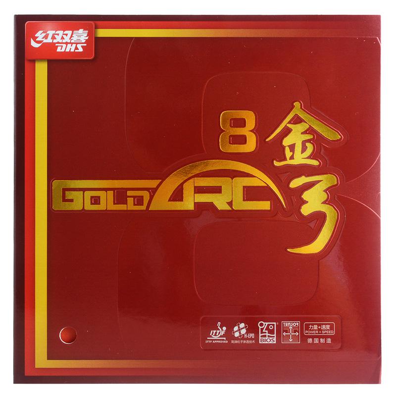 Dhs-Goma de ping-pong con esponja para tenis de mesa, accesorio Original para Goldarc 5 8 Goldarc5 Goldarc-5 Goldarc8 Goldarc-8: GoldArc 8 red