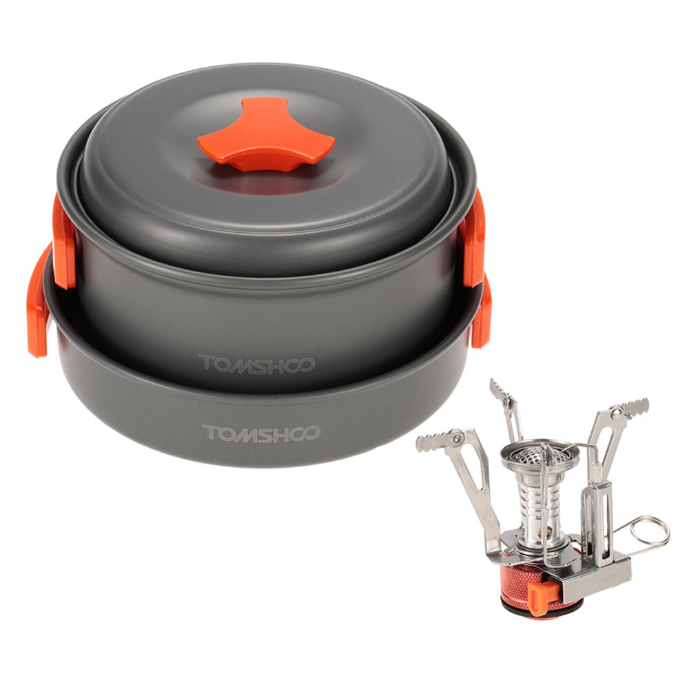 Tomshoo Picknick Pot Fornuis Outdoor Kookgerei Brander Camping Wandelen Mini Gasfornuis Pot Backpacken Koken Camping Kachel Fornuis