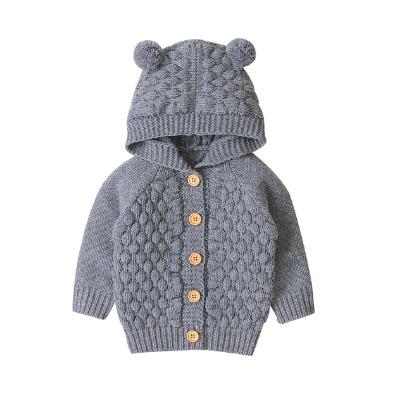 0-24M Baby Boy Sweater Kids Hooded Peuter Gebreide Tops Meisje Warme Jas Kid Bovenkleding Herfst Winter Jassen: D / 12m