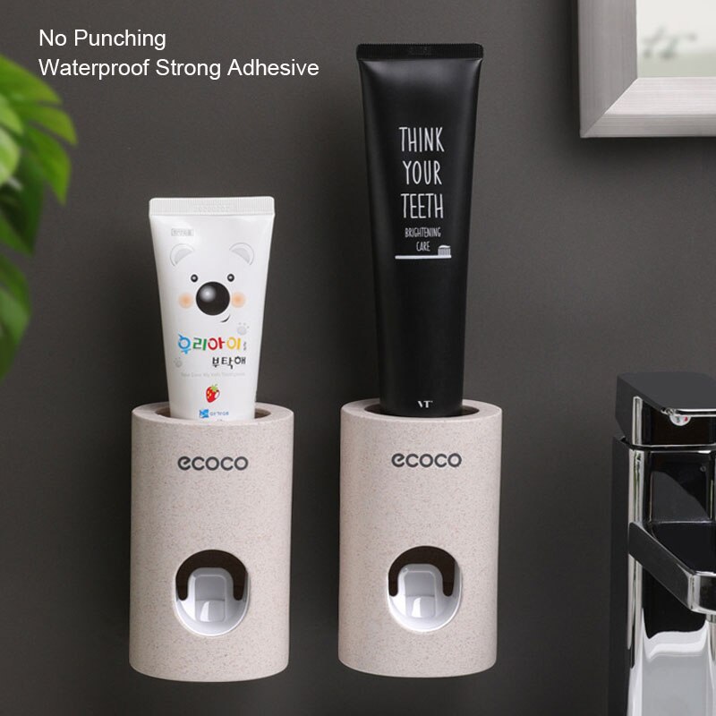 Automatic Toothpaste Dispenser No punching Waterproof Toothbrush Storage Organizer Holder Bathroom Storage Accessories