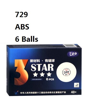 Original 729 DHS JOOLA PALIO SANWEI 40+ 3 stars table tennis ball technology for ping pong racket game Olympic Games: 729 ABS 6 Balls