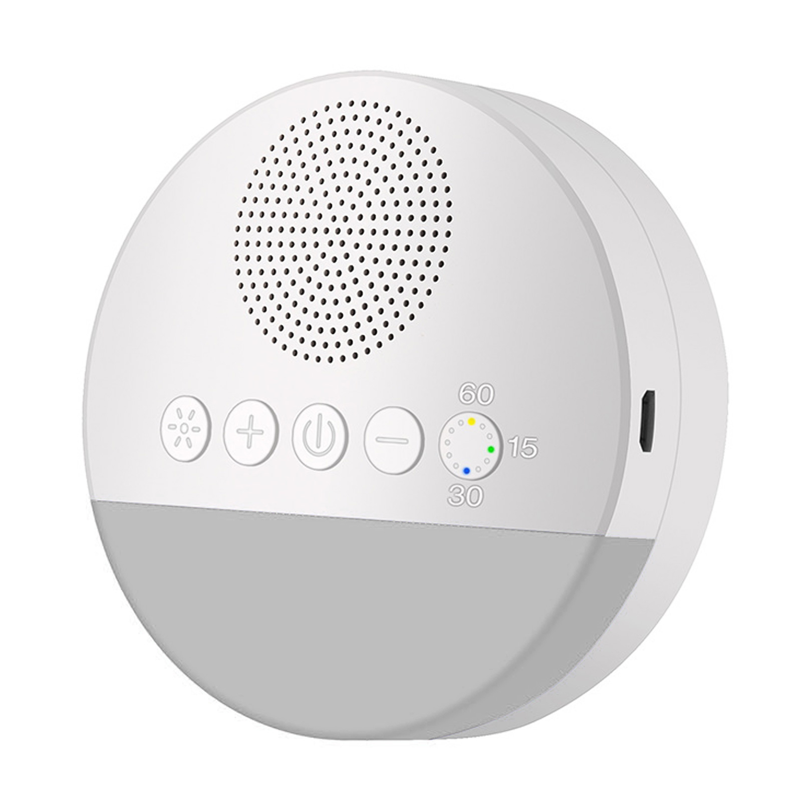 White Noise Sleep Machine Ingebouwd 6 rustgevend geluid Zacht ademlicht 15/30/60 Intelligente timing voor mensen van alle leeftijden