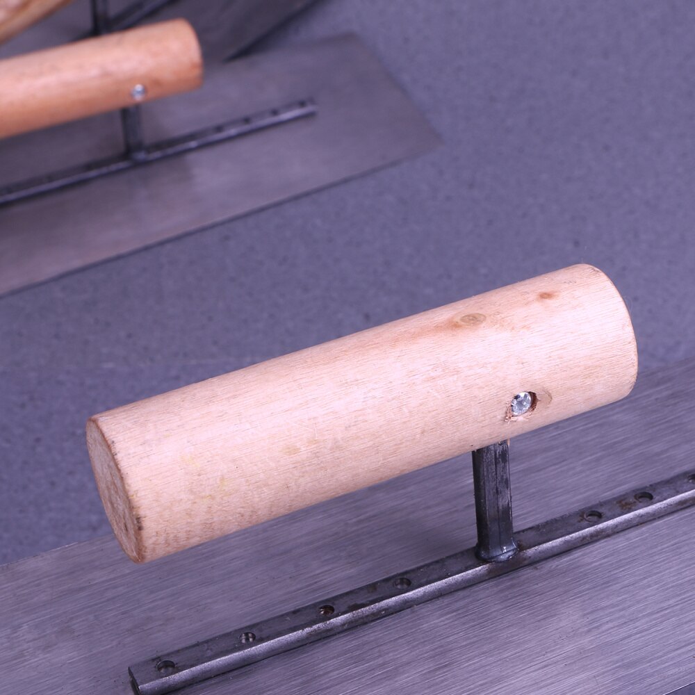 3 Pcs Trowel Wooden Handle Stainless Steel Plastering Tool Tile Level Tool for Concrete Finishing House Decoration