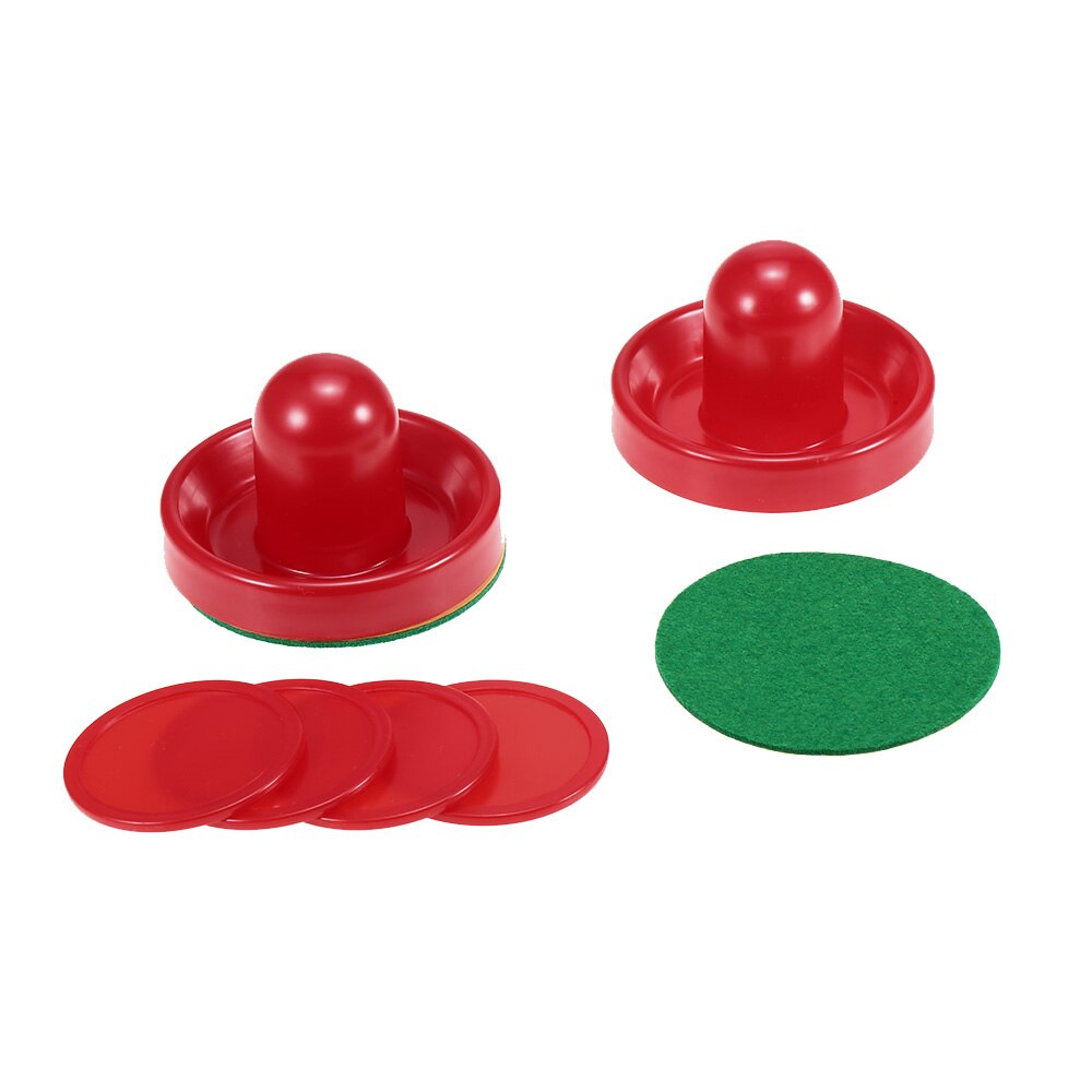 1 Set Air Hockey 76mm / 96mm Plastic Mallet Pusher Puck Felt Slider Pusher Table Games Replacement Accessories Goalies