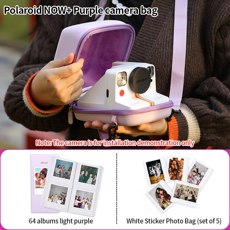 Suitable for Polaroid Now+/Go Gen2 camera bag storage bag, +Gen3/Gen3casual simple multifunctional portable bag: GRAY