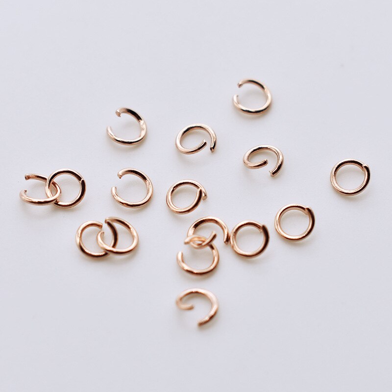 200 teile/los Edelstahl Open Jump Ringe 3/4/5/6mm Gold Rose Gold Rhodium Split ringe Anschlüsse für DIY Schmuck Machen