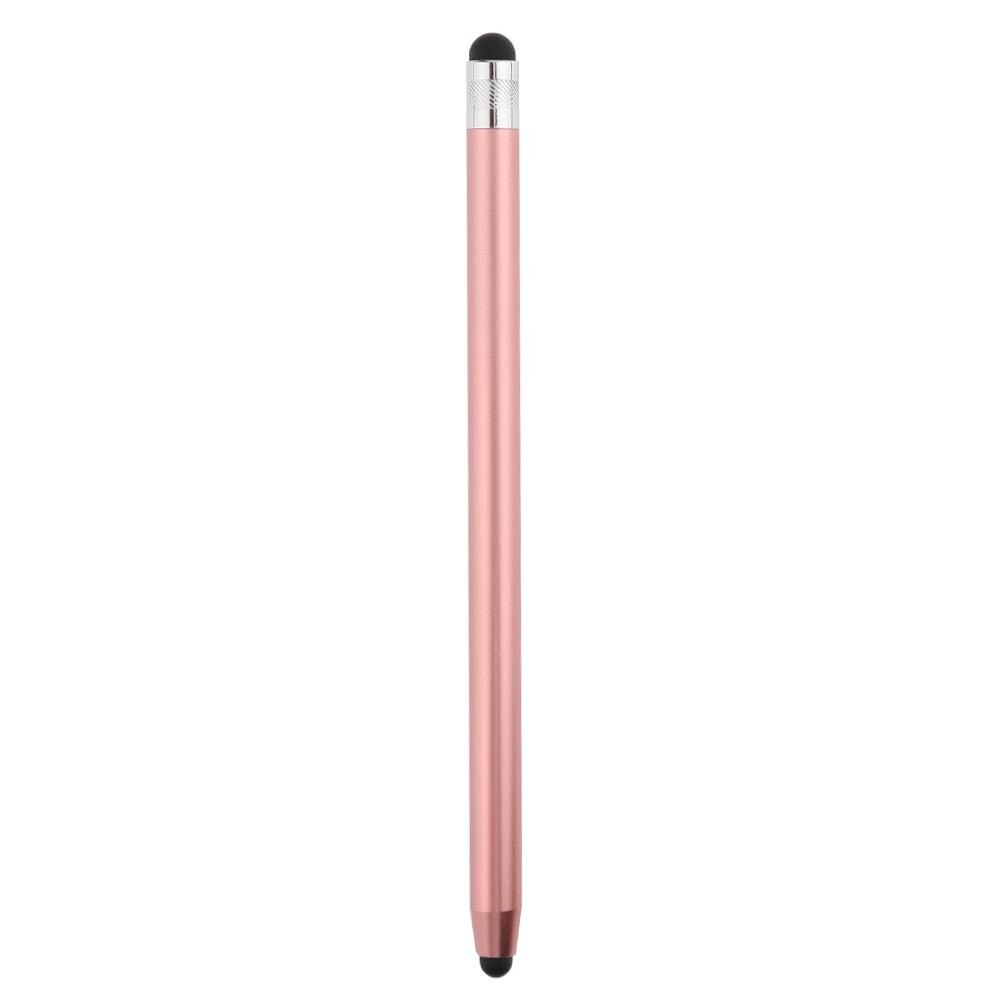 WK128 Round Dual Tips Capacitive Stylus Touch Screen Drawing Pen Tools Drawing Pen Tablet PC Parts For Phone Ipad 10 Colors: Rose Gold