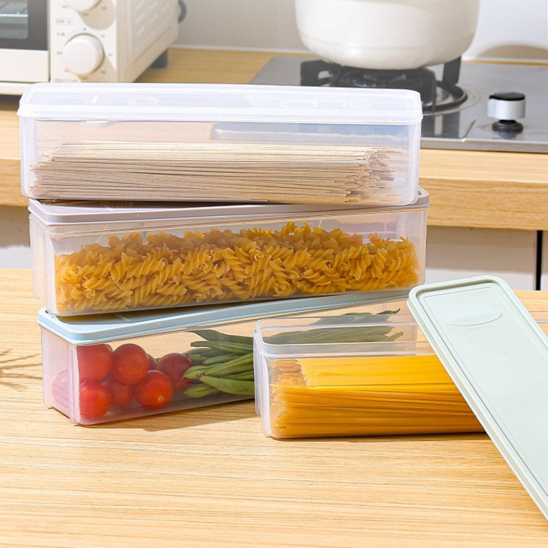Küche Nudel Spaghetti Container Haushalt Getreide Konservierung Lagerung Box mit Deckel Spaghetti Box Küche Lebensmittel Container: MULTI