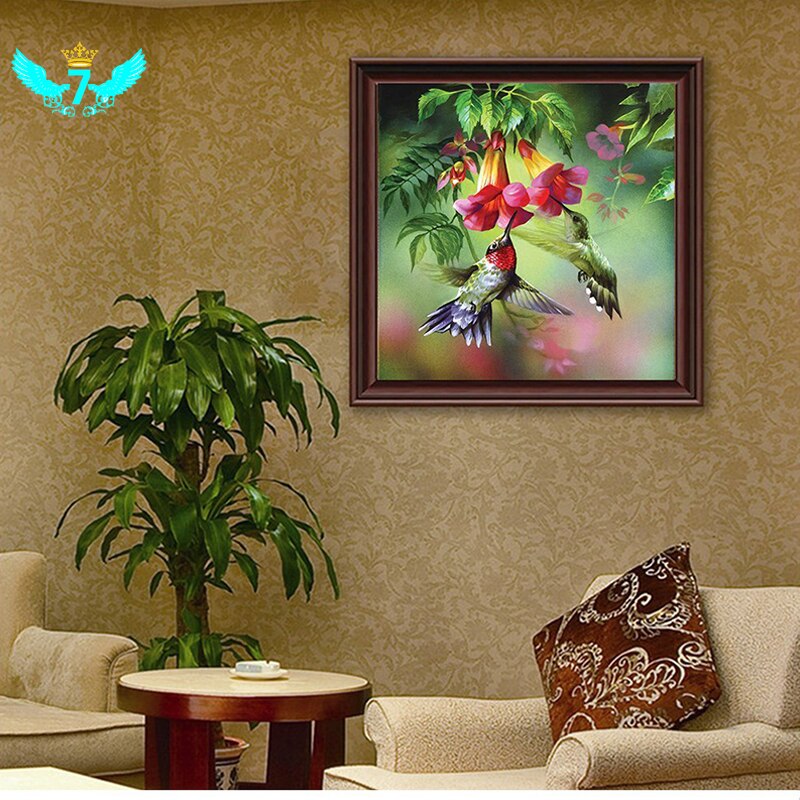 Blxecky 5d diy diamond painting par numéro cerf-volant oiseau (12 x 12 pouces /30 x 30cm)  tob