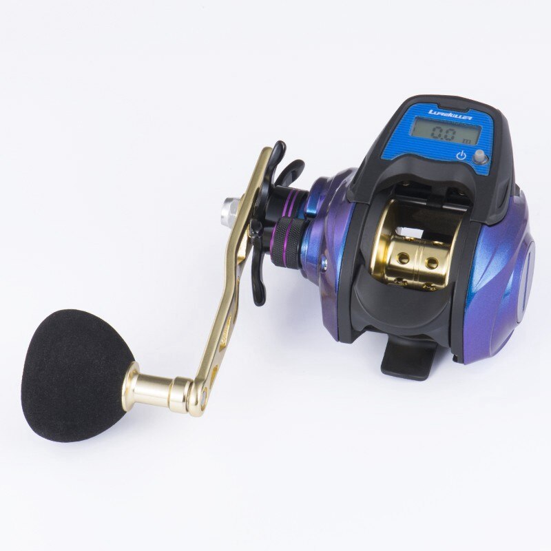 Lurekiller Digitale Display Elektronische Reel Fishing Gear Ratio 6.3:1 Lage Profiel Lijn Teller Baitcasting Reel: Single Handle Knob / linkerhand