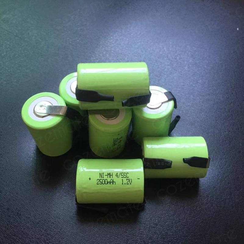 8pcs 1.2v 2500mah 4/5 Subc Sub C Sc Nimh Rechargeable Batteries Sub C 4/5 1.2v Battery Ni-mh Bateria Recargable 4/5sc for 9.6v