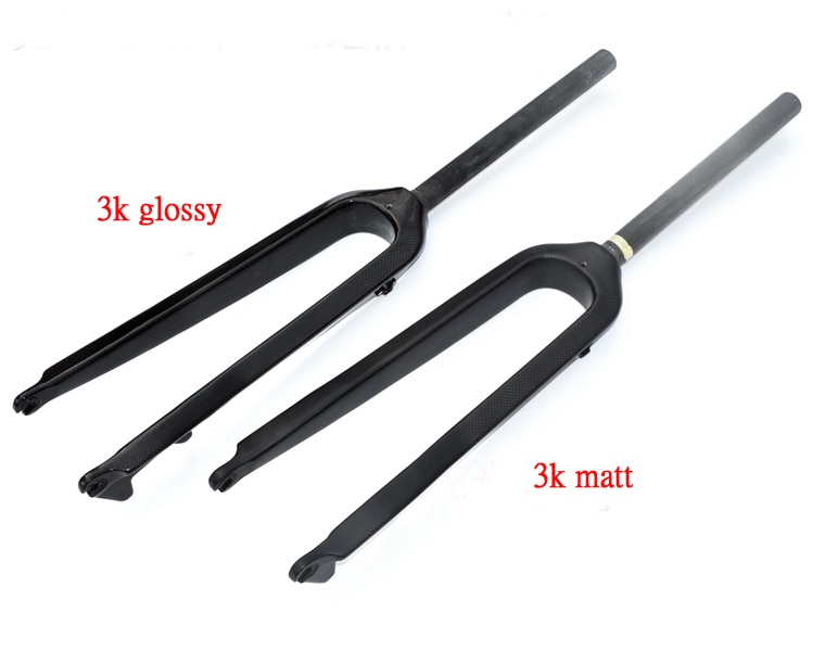 29/27.5/26 Inch Mountainbike Full Carbon Fiets Voorvork 1-1/8 "Schijfrem 3K Mat/Glanzend rechte Buis Stijve Mtb Vork