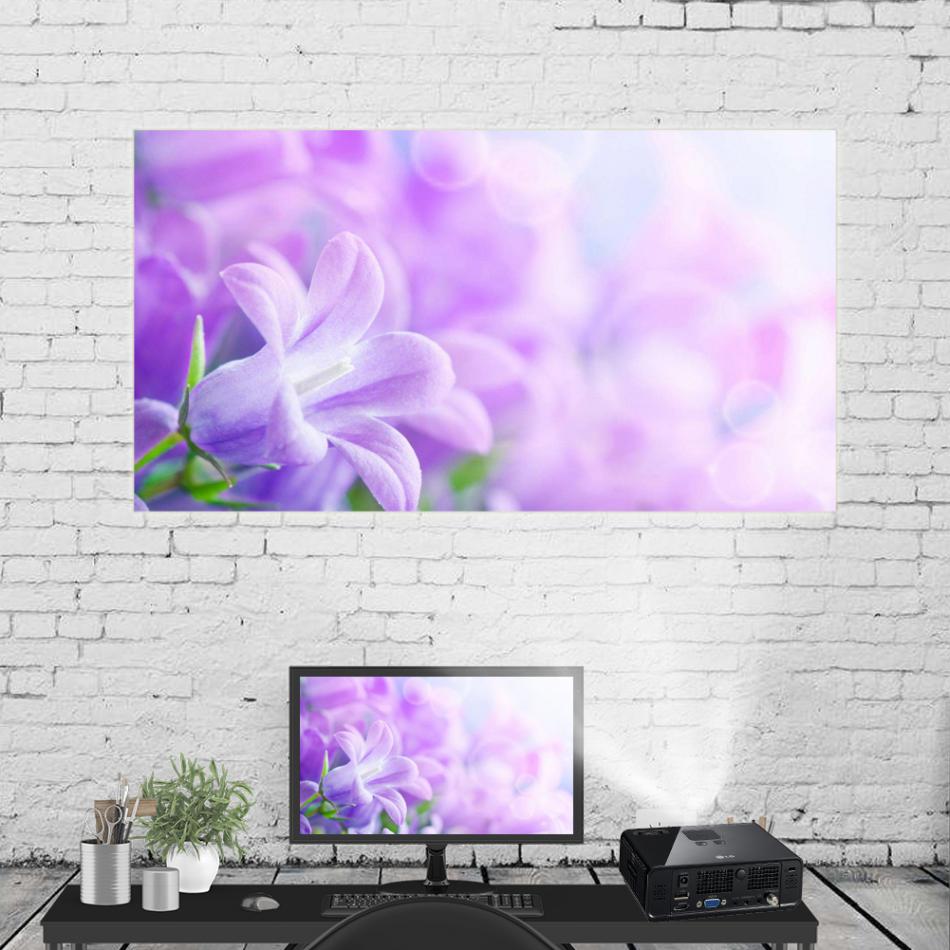 60-120 Inch Draagbare Witte Kleur Projector Gordijn Projectiescherm 16:9 Voor Home Theater Cinema Party pantalla proyector