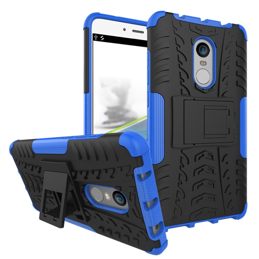 Peaktop Shockproof Armor Case For Xiaomi Redmi Note 4 Case Silicon Stand Cover 5.5" Protective Phone Case For Redmi Note 4X