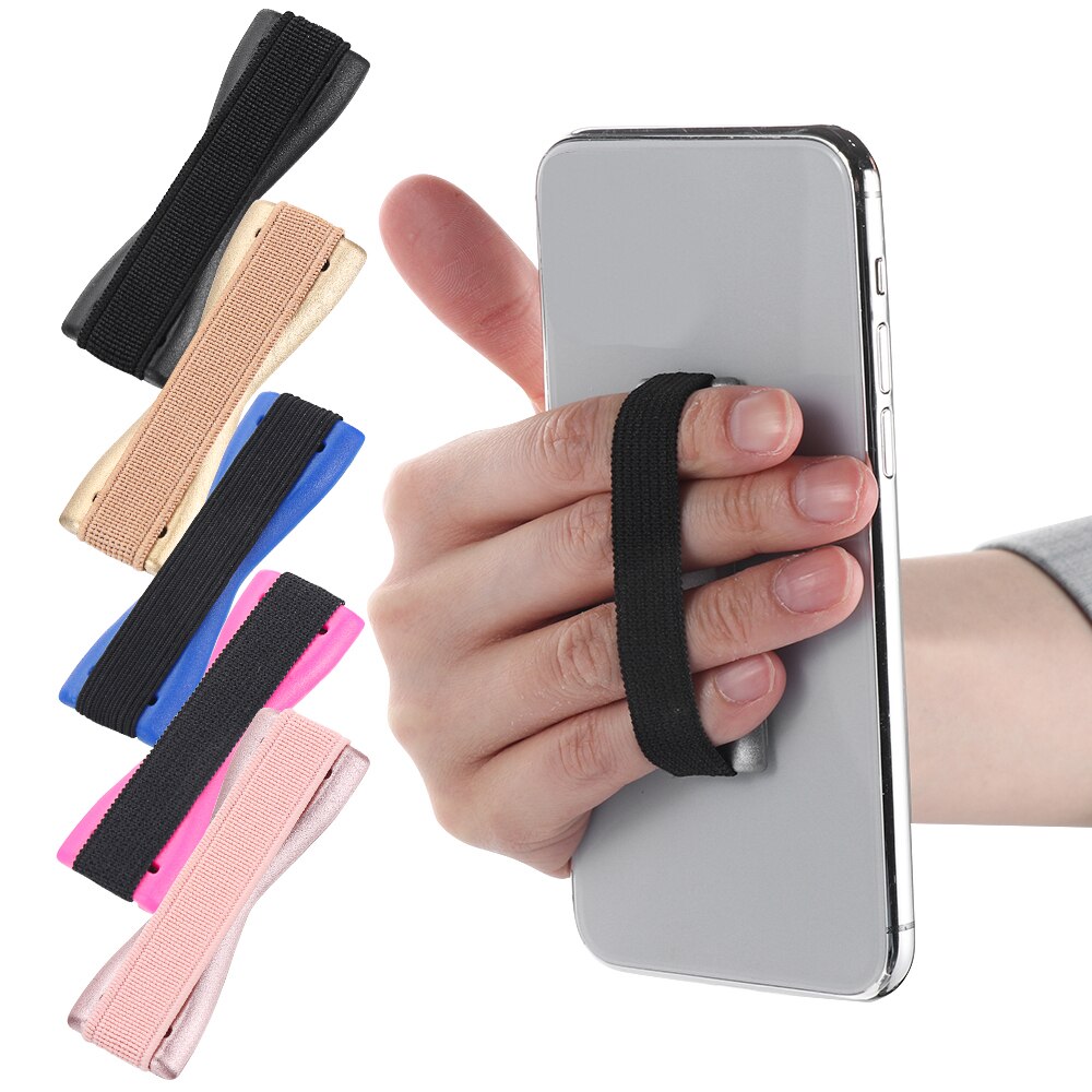 Universele Telefoon Terug Sticker Band Beugel Sling Telefoon Fixing Houder Elasticiteit Vinger Grip Een Bediening Selfie Band