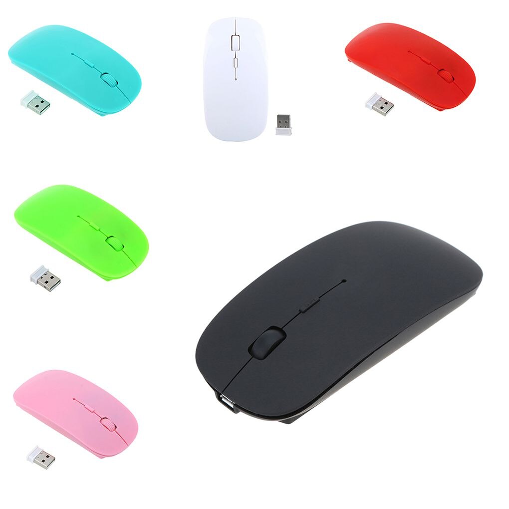Ratón para ordenador portátil, Ratón óptico inalámbrico 2,4G, receptor USB, Air Mouse, inalámbrico, ultrafino