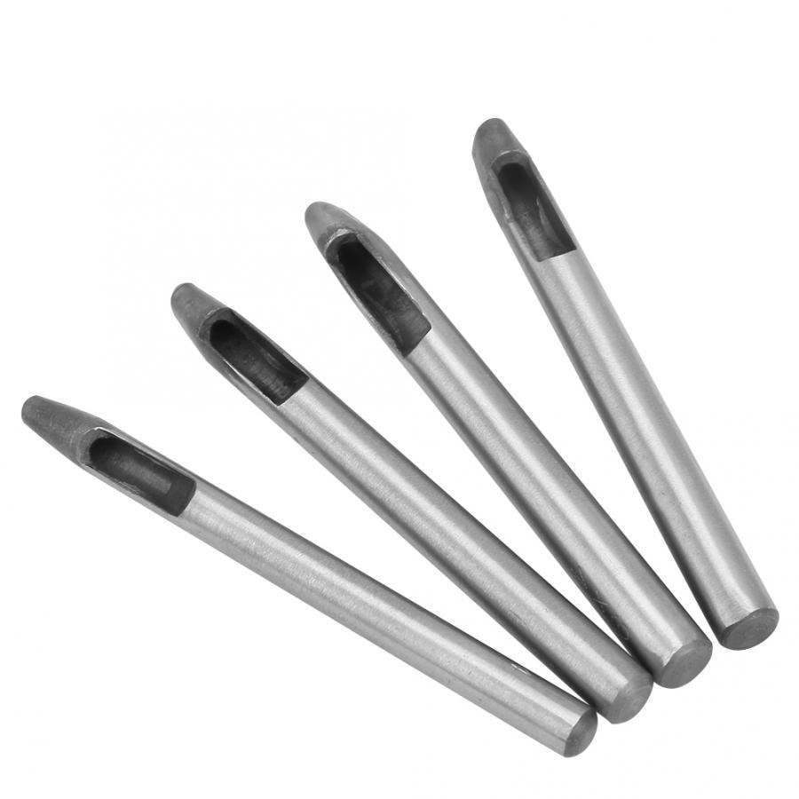 Jeu de poinçons pour trous d'artisanat du cuir de 4mm | Trou ovale en forme d'oillet, outil de poinçonnage, perforateur à main, poinçon pour cuir