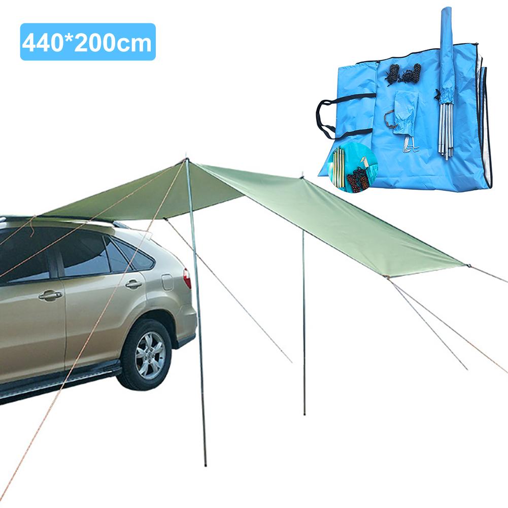 Car Awning Waterproof Portable Camping Fishing Tent Automobile Rooftop Rain Canopy: 440X200cm