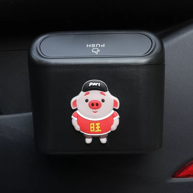 Creatieve Auto Vuilnisbak Multi Functionele Schattige Cartoon Auto Gemonteerde Opbergbak Van Auto Gebruikte Diverse Opslagbak